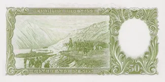 Argentina 50 Pesos, 1968-1969 reverse