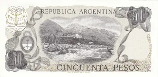 Argentina 50 Pesos, 1976-1978 reverse