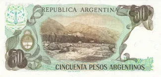 Argentina 50 Pesos, 1983-1985 reverse