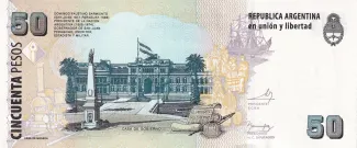 Argentina 50 Pesos, 2003-2014 reverse
