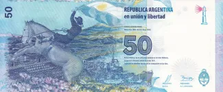 Argentina 50 Pesos, 2015 reverse
