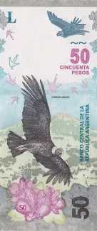 Argentina 50 Pesos, 2018-2020 obverse