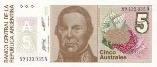 Argentina 5 Australes, 1987 image