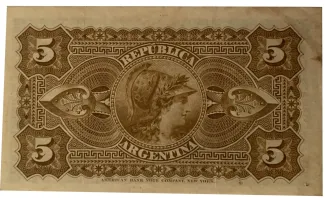 Argentina 5 Centavos, 1884 reverse