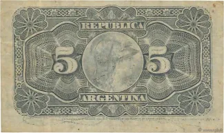Argentina 5 Centavos, 1892-1894 reverse