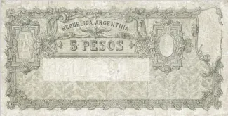 Argentina 5 Pesos, 1900-1903 reverse