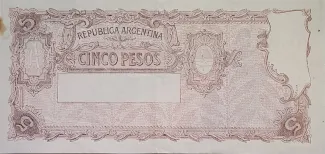 Argentina 5 Pesos, 1951-1959 reverse