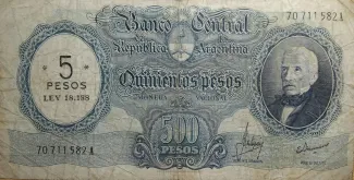 Argentina 5 Pesos, 1969 image