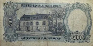Argentina 5 Pesos, 1969-1971 reverse