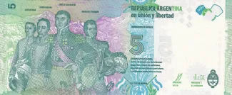 Argentina 5 Pesos, 2015 reverse