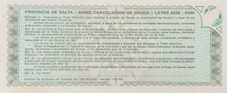 Argentine provinces 100 Australes, 1988-1989 reverse