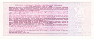 Argentine provinces 100 Australes, 1989 reverse