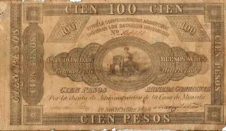 Argentine provinces 100 Pesos, 1848