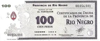 Argentine provinces 100 Pesos, 1996 image