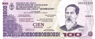 Argentine provinces 100 Pesos, 2002 image