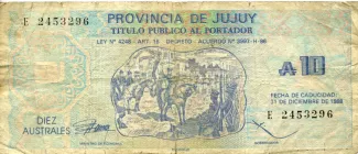 Argentine provinces 10 Australes, 1986 image