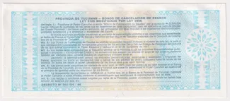 Argentine provinces 10 Australes, 1988-1989 reverse