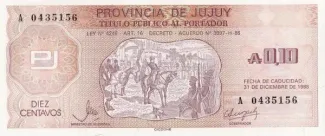 Argentine provinces 10 Centavos, 1986 image