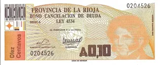 Argentine provinces 10 Centavos, 1986 image