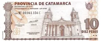 Argentine provinces 10 Pesos, 1998 image