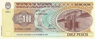 Argentine provinces 10 Pesos, 2001 image