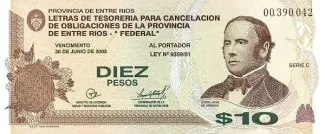 Argentine provinces 10 Pesos, 2001 image