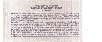 Argentine provinces 10 Pesos, 2002 reverse