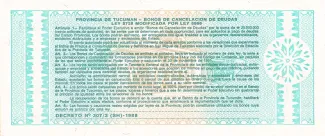 Argentine provinces 1 Austral, 1987-1988 reverse