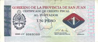 Argentine provinces 1 Peso, 1995 image