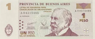 Argentine provinces 1 Peso, 2001 image