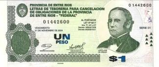 Argentine provinces 1 Peso, 2002 image