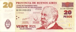 Argentine provinces 20 Pesos, 2002 image