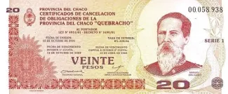 Argentine provinces 20 Pesos, 2002 image