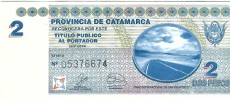 Argentine provinces 2 Pesos, 1993 image