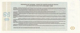 Argentine provinces 2 Pesos, 1999 reverse