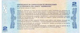 Argentine provinces 2 Pesos, 2001-2002 reverse