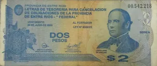 Argentine provinces 2 Pesos, 2001 image
