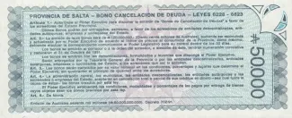Argentine provinces 50.000 Australes, 1991 reverse