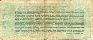 Argentine provinces 50 Australes, 1986 reverse