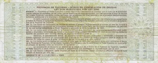 Argentine provinces 50 Australes, 1989 reverse