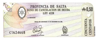 Argentine provinces 50 Centavos, 1985 image