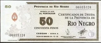Argentine provinces 50 Pesos, 1996 image