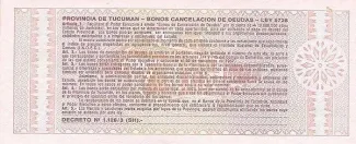 Argentine provinces 5 Australes, 1985-1986 reverse