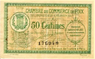 French notgeld 50 Centimes, 1915 image
