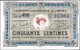 French notgeld 50 Centimes,  image