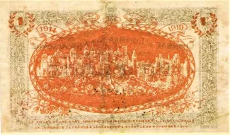 French notgeld 1 Franc, 1914 reverse