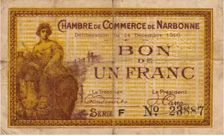French notgeld 1 Franc, 1916 image
