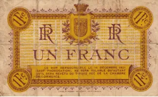 French notgeld 1 Franc, 1916 reverse