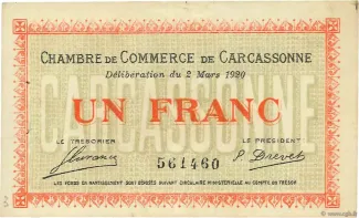 French notgeld 1 Franc, 1920 image
