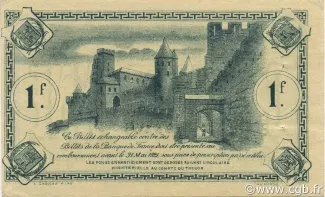 French notgeld 1 Franc, 1922 reverse
